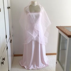 Princess pink.  Etherically soft feminine gown